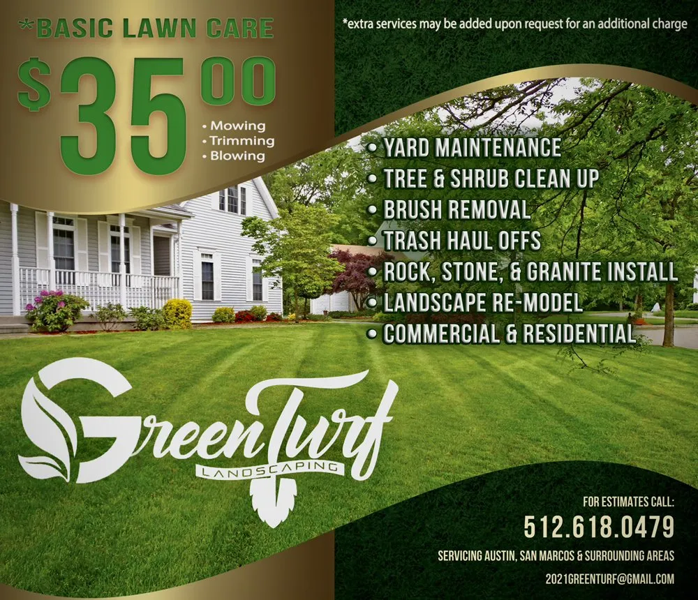 Affordable residential landscaping for homes in Kyle, TX by Green Turf Landscaping