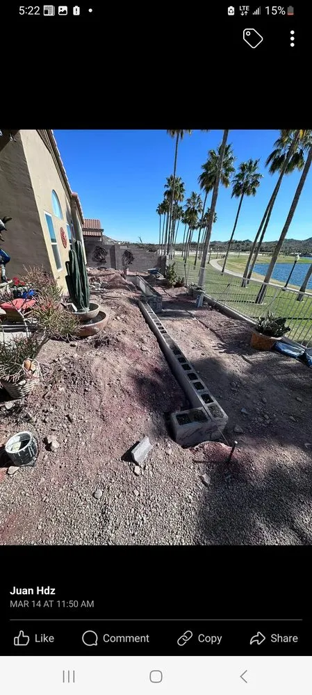 Professional outdoor landscaping for year-round maintenance in Luke AFB, AZ by Green Valley Landscape