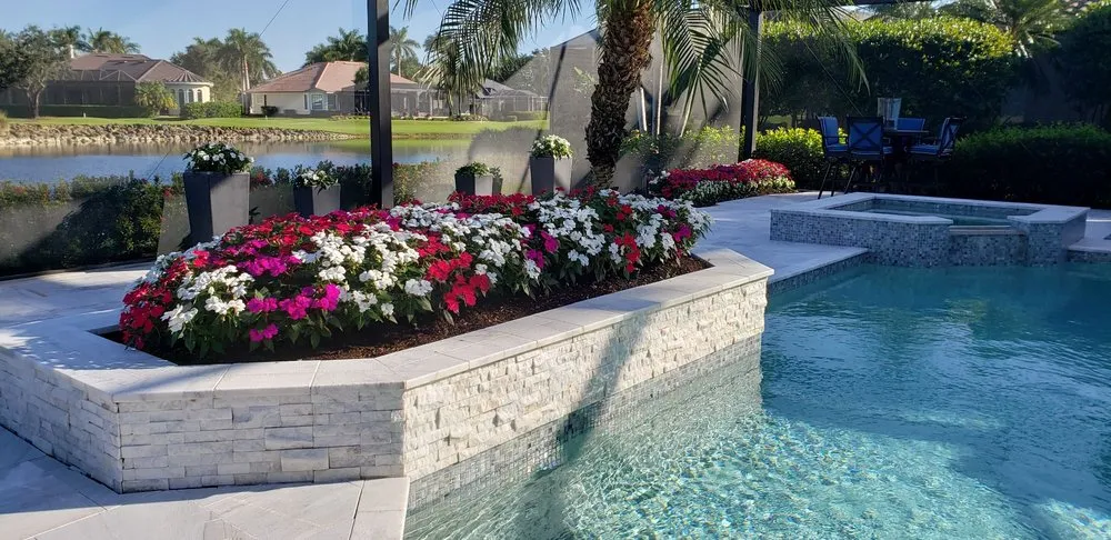 Custom outdoor landscaping for beautiful yards in Naples, FL by Green Vision Services