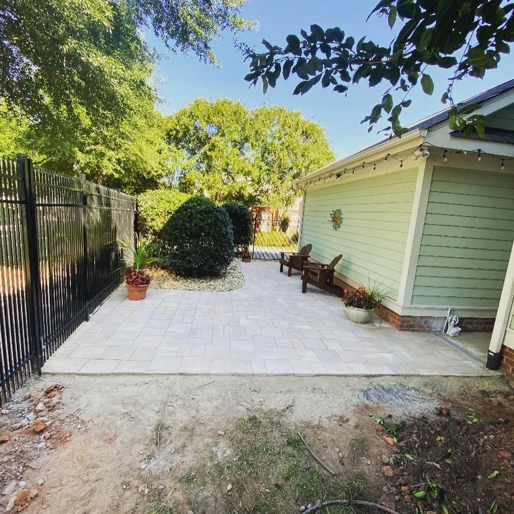 Local yard maintenance with custom design in Belmont, NC by Green World Premier Landscaping