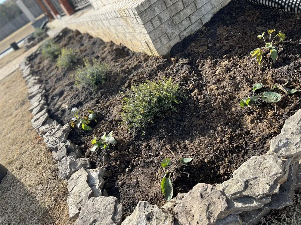 Local garden landscaping with custom design in Memphis, TN by GreenCore Lawn and Landscape Service