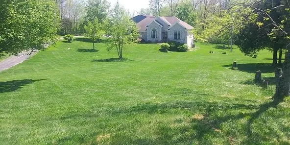Custom lawn mowing service with custom design across Pendleton, KY - Greener Grass Property Management