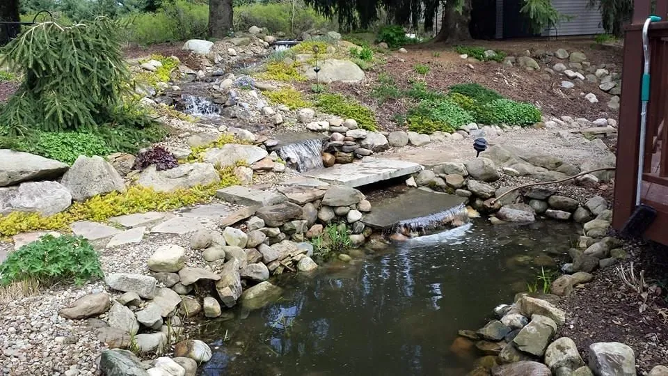 Custom yard maintenance with custom design in Canton, OH by Greener Scapes Irrigation & Landscaping