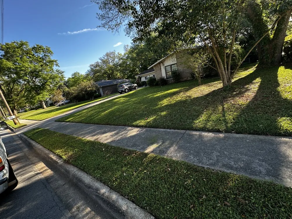 Custom landscape installation for homes in Tallahassee, FL by Greenery landscaping