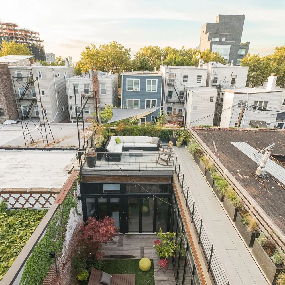 Professional garden landscaping with custom design in Brooklyn, NY by Greenery NYC