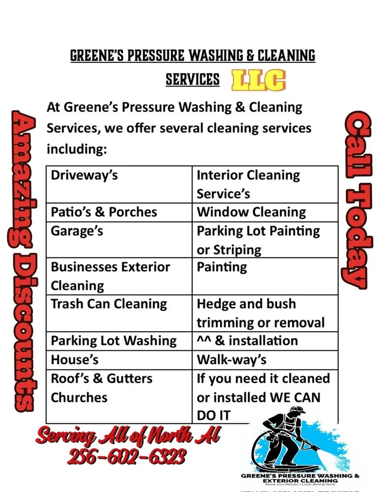 Local landscape design in Courtland, AL by Greene’s Pressure Washing & Cleaning Services
