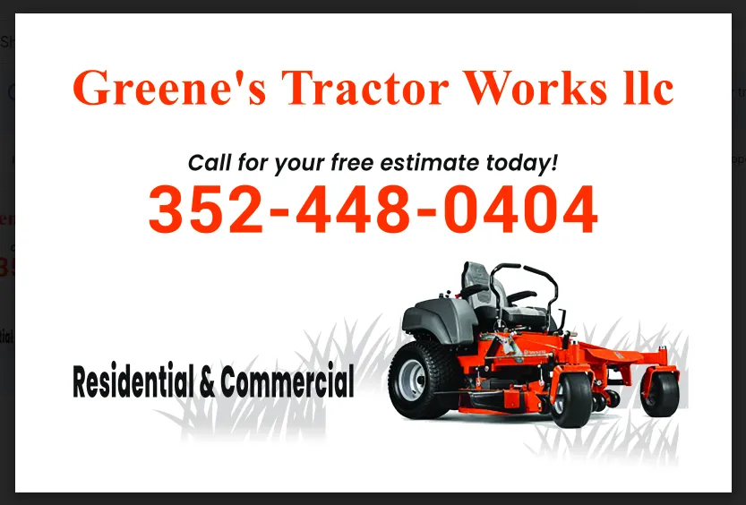 Reliable yard cleanup service in Fort White, FL by Greenes Tractor Works