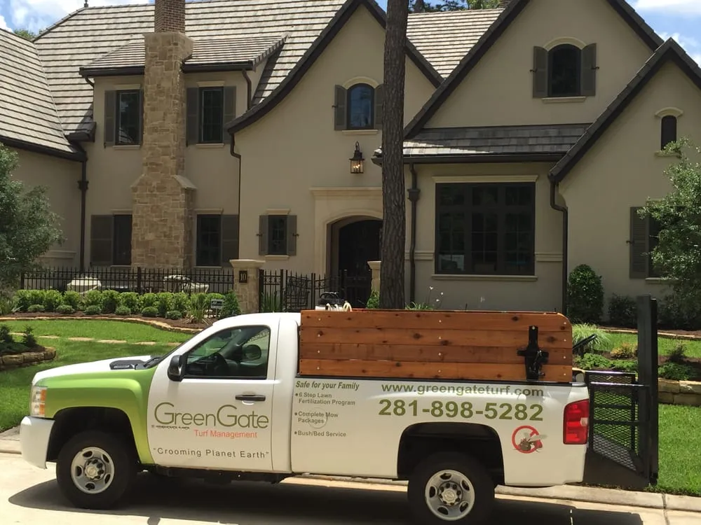 Custom outdoor landscaping for outdoor upgrades in The Woodlands, TX by GreenGate Turf & Pest
