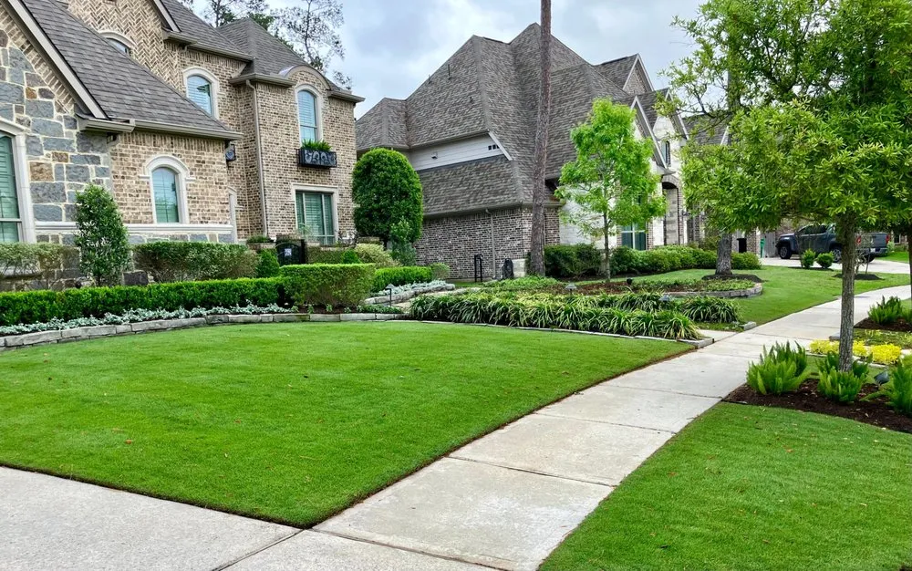 Custom residential landscaping in Tomball, TX by GreenGate Turf, Pest, & Irrigation