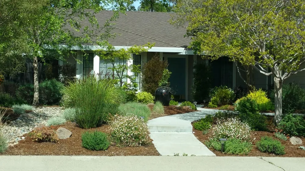 Reliable lawn mowing service with custom design in El Dorado Hills, CA by Greenheart Landscaping