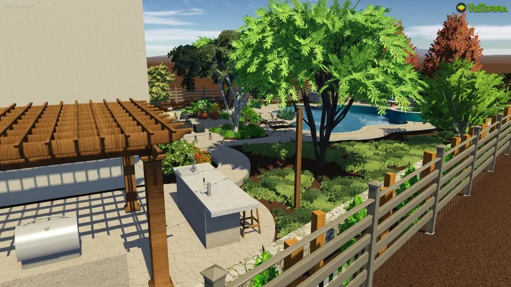 Custom landscape installation with custom design across El Dorado Hills, CA - Greenheart Landscaping