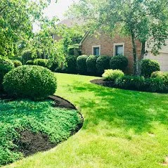 Custom landscape installation with custom design in Blacklick, OH by Greenleaf Lawns