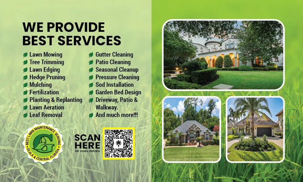 Professional outdoor landscaping for year-round maintenance in Ocala, FL by Greenly Lawns