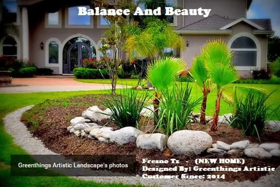 Professional outdoor landscaping for year-round maintenance in Houston, TX by Greenthings Artistic Landscape & Design