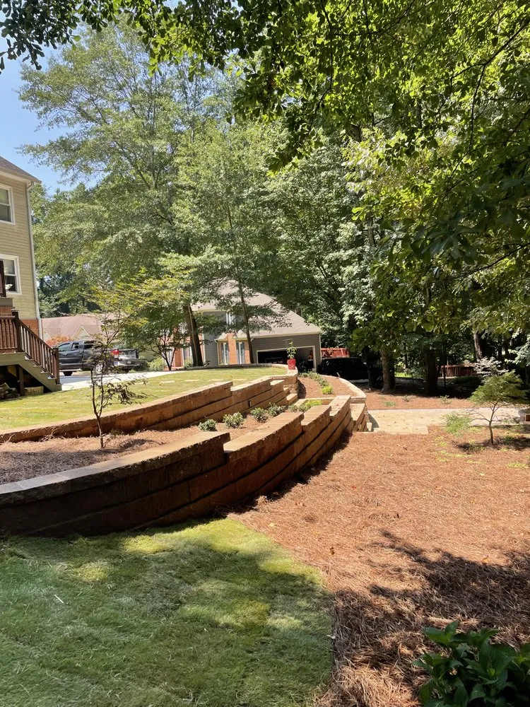 Professional yard maintenance with custom design in Marietta, GA by Greentree Landscapes