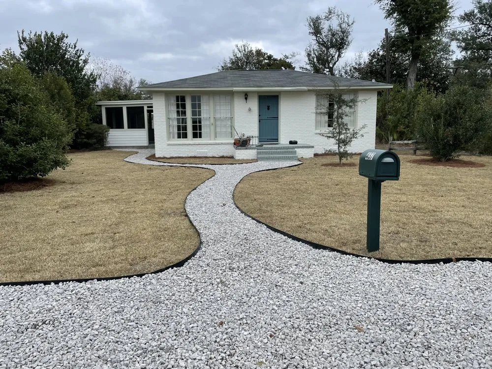 Custom lawn mowing service with custom design across Panama City, FL - Greentree Landscapes
