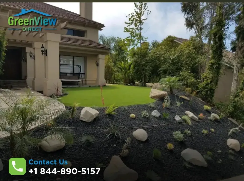 Expert yard maintenance with custom design in Reseda, CA by GreenView Direct