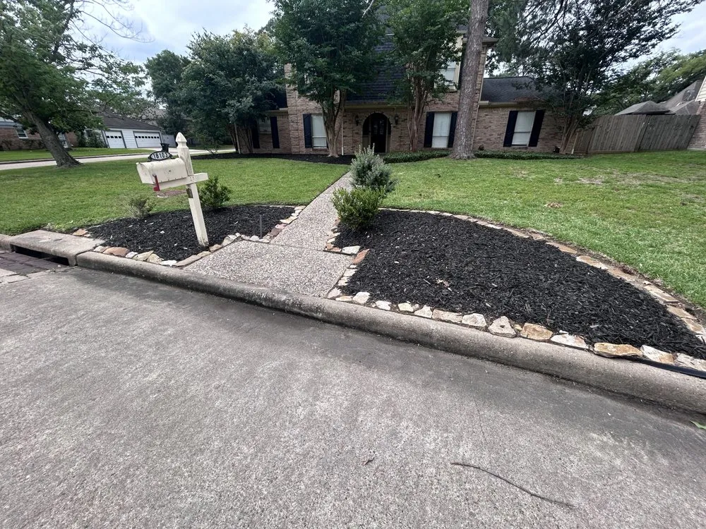Custom garden landscaping for homes across Humble, TX - Greenway Landscaping & Concrete Services