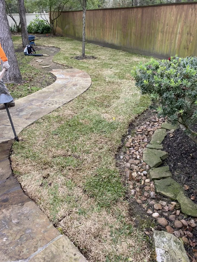 Custom outdoor landscaping in Katy, TX by Greenwood Irrigation & Lawn Care