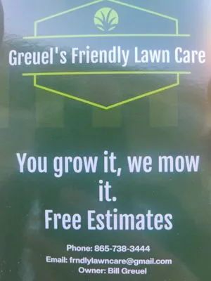 Greuel's Freindly Lawn Care Logo