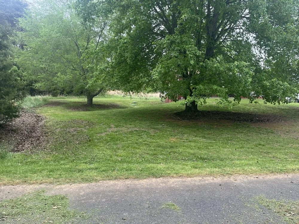 Custom landscape installation in Danville, VA by Grimes Lawn Service