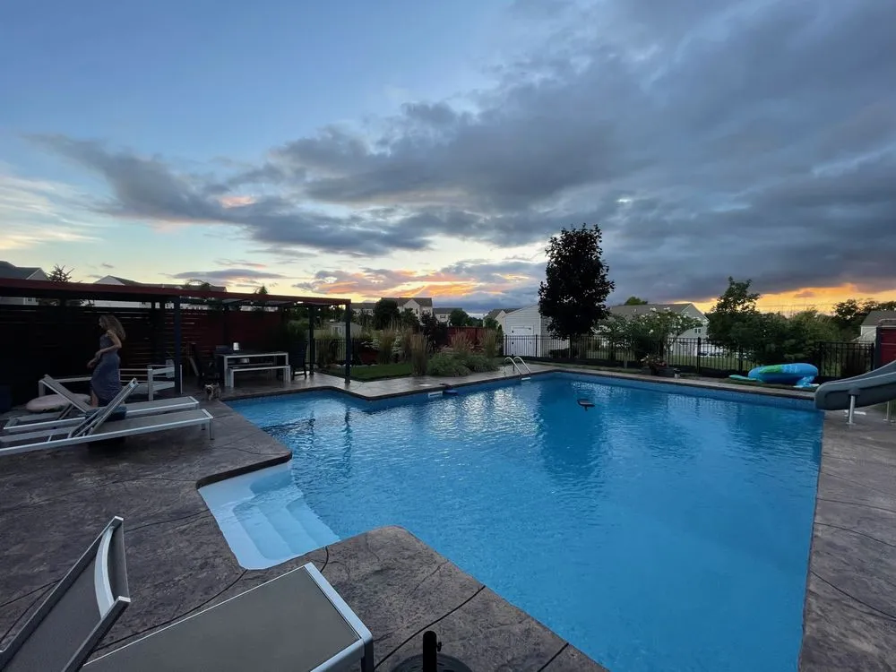 Custom garden landscaping with custom design in Macungie, PA by Ground + Sky Outdoor Living