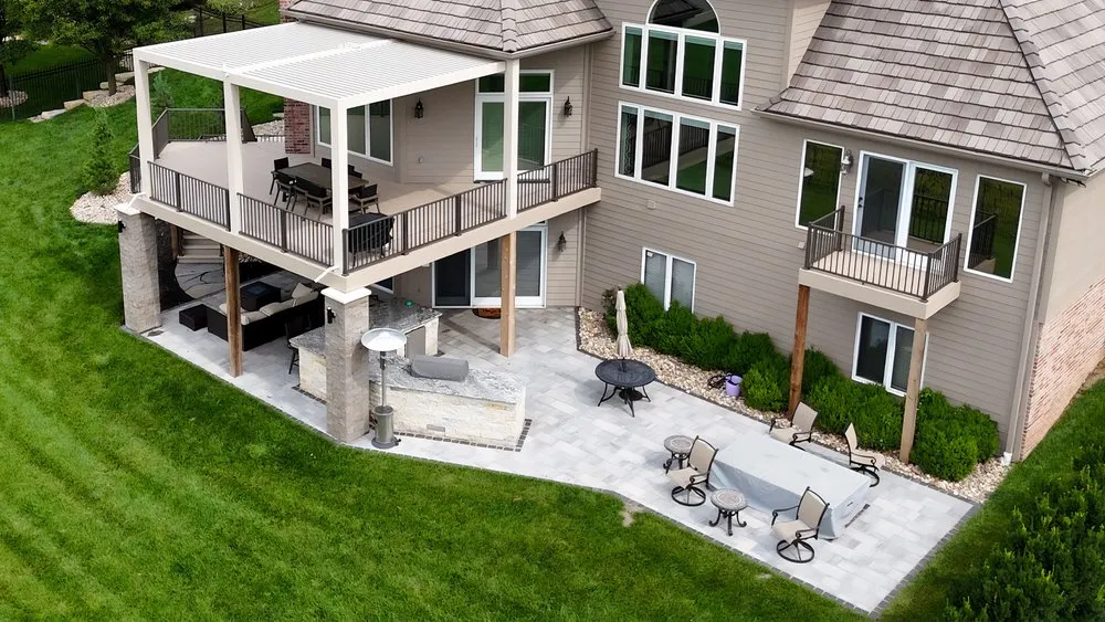 Custom landscaping services for residential properties in Waterloo, NE by Ground Builders