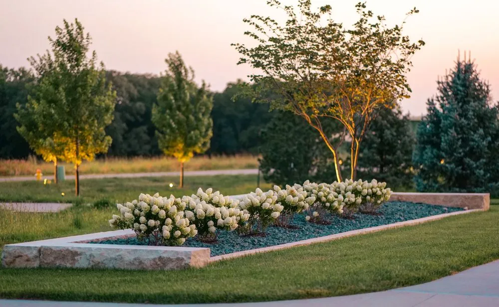 Professional landscape installation for homes in Waterloo, NE by Ground Builders