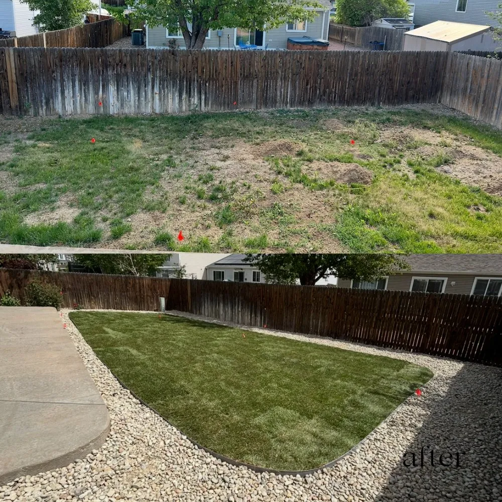 Custom landscape installation in Brighton, CO - Ground Up Exteriors
