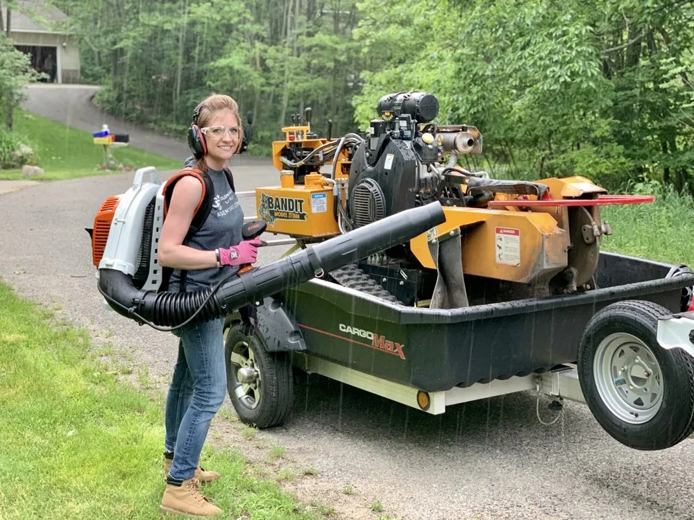 Professional lawn mowing service in Mecosta, MI by Ground Up Stump Grinding