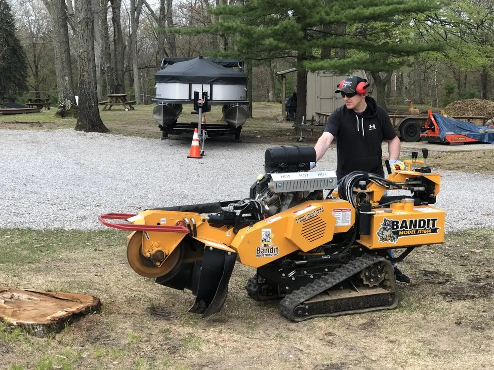 Custom outdoor landscaping in Mecosta, MI by Ground Up Stump Grinding