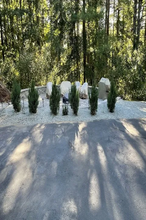 Custom outdoor landscaping with custom design in Tewksbury, MA by Grounds Up Landscape & Design