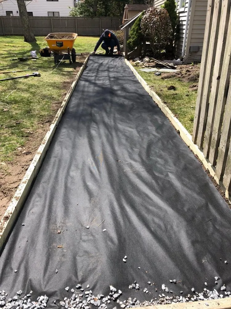 Affordable landscape installation in Mastic Beach, NY by Group A Landscape & Design