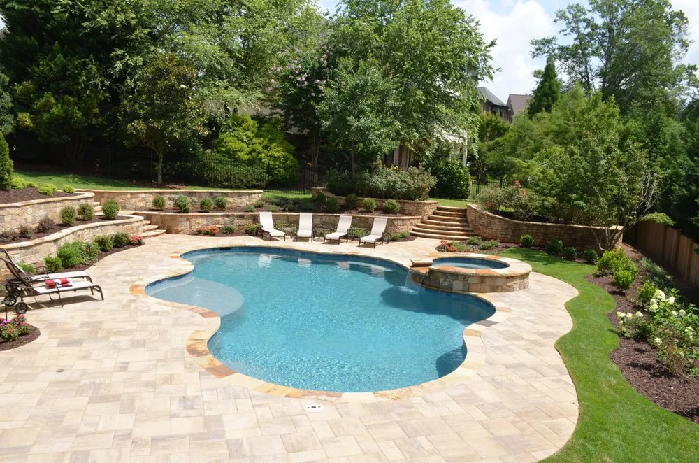 Custom garden landscaping for homes in Kennesaw, GA by Grow Landscape Solutions
