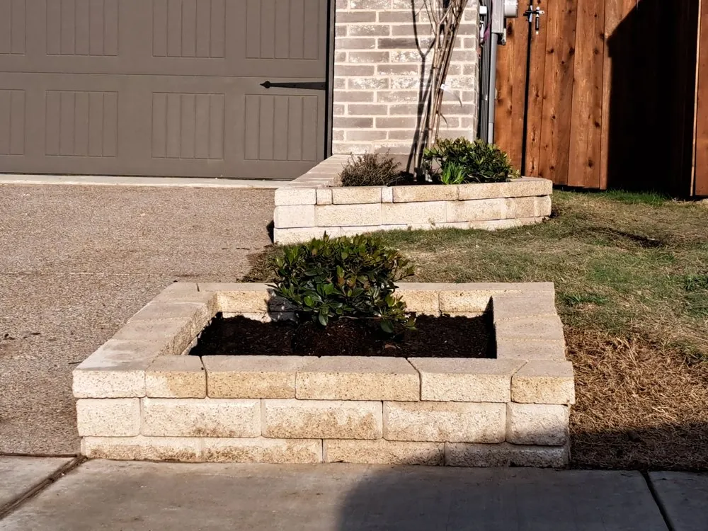 Local landscape installation in Princeton, TX by Growing Flowers