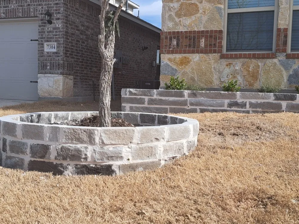 Professional garden landscaping in Princeton, TX by Growing Flowers