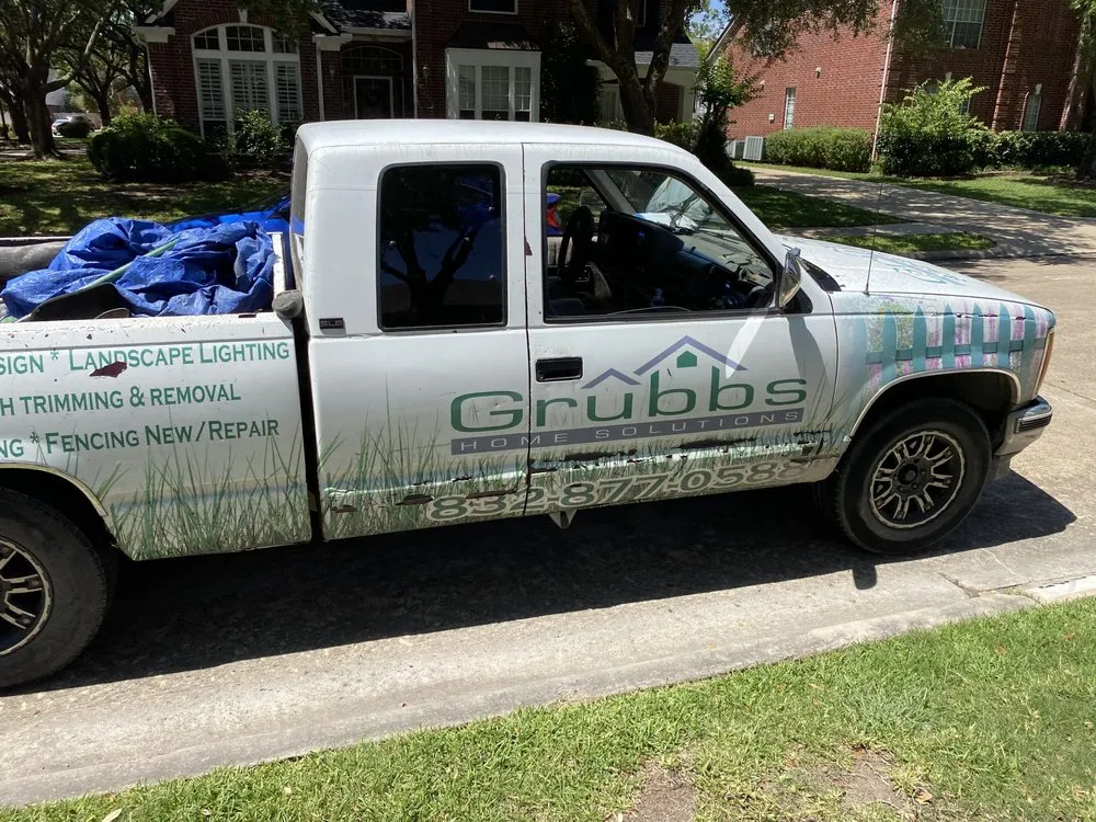 Custom landscape design with custom design in Friendswood, TX by Grubbs Home Solutions