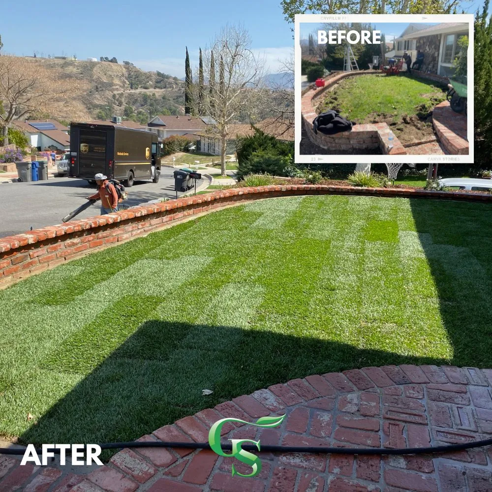 Professional yard maintenance with custom design in Santa Clarita, CA by GS Landscape