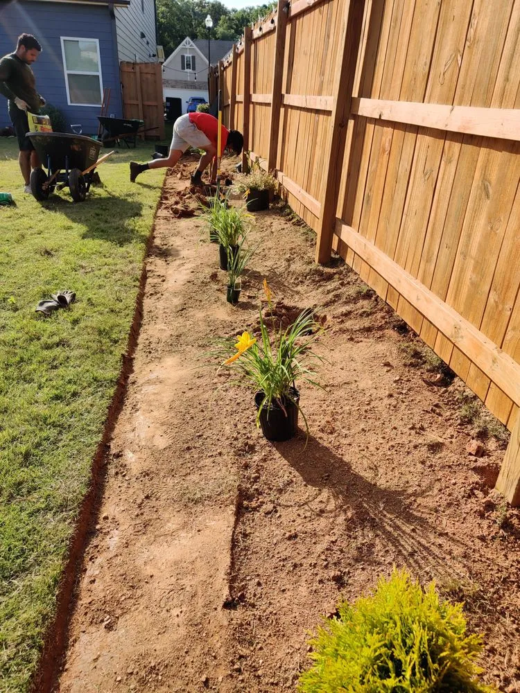 Custom garden landscaping with custom design in Greer, SC by GSD Property Enhancement