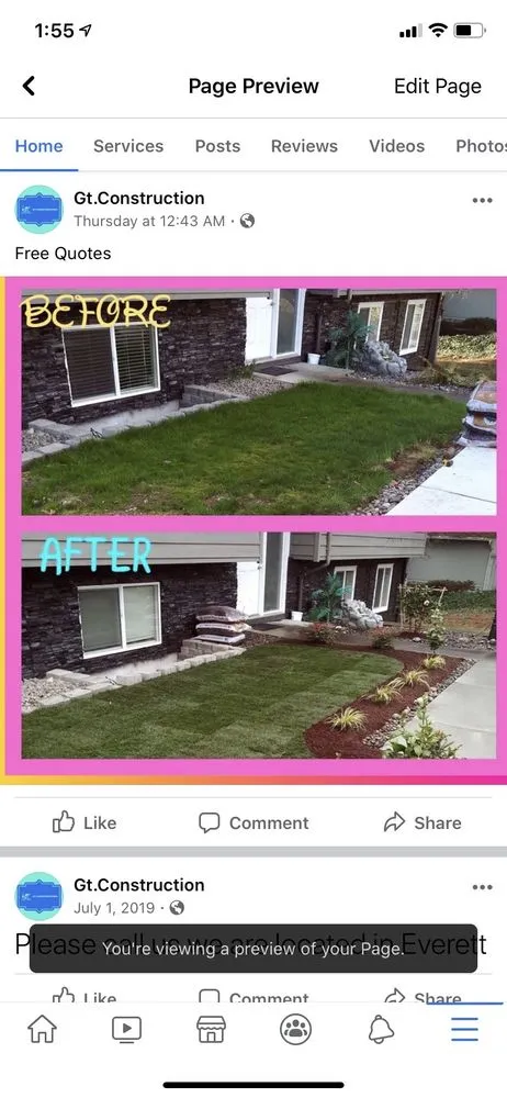 Custom landscape installation for homes across Everett, WA - GT Construction