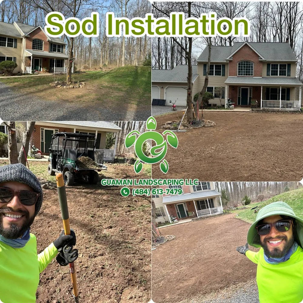 Professional landscape installation in Easton, PA by Guaman Landscaping