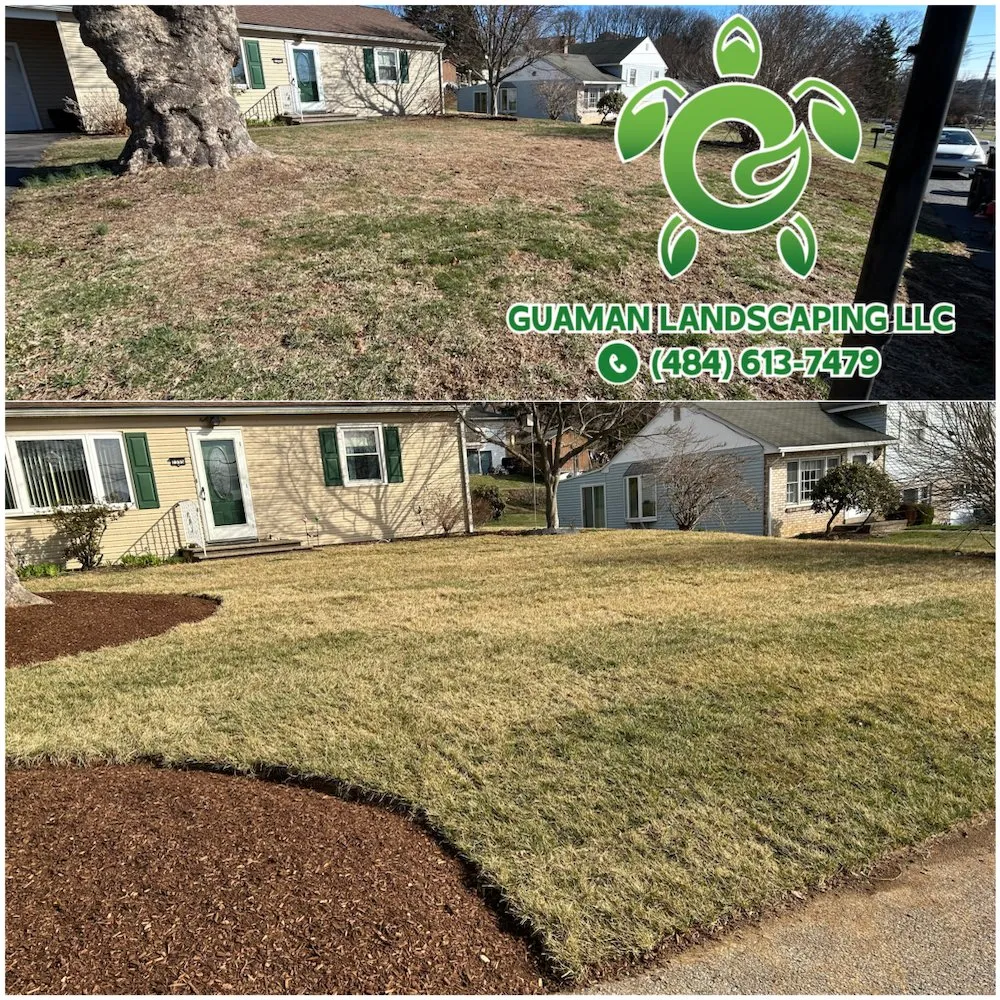 Affordable lawn mowing service for year-round maintenance in Easton, PA by Guaman Landscaping