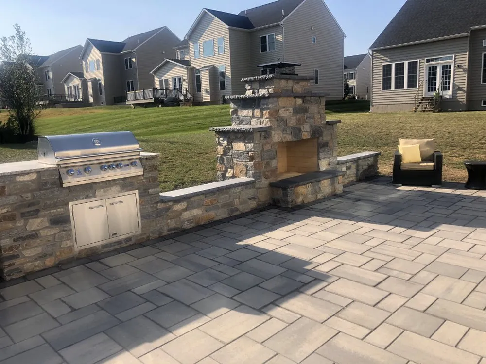 Custom outdoor landscaping in Bristol, PA by Guerrero Landscape