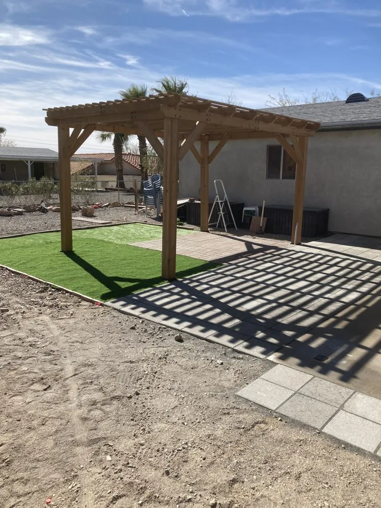 Local landscape installation in Bullhead City, AZ by Guiberras Landscaping & Janitorial