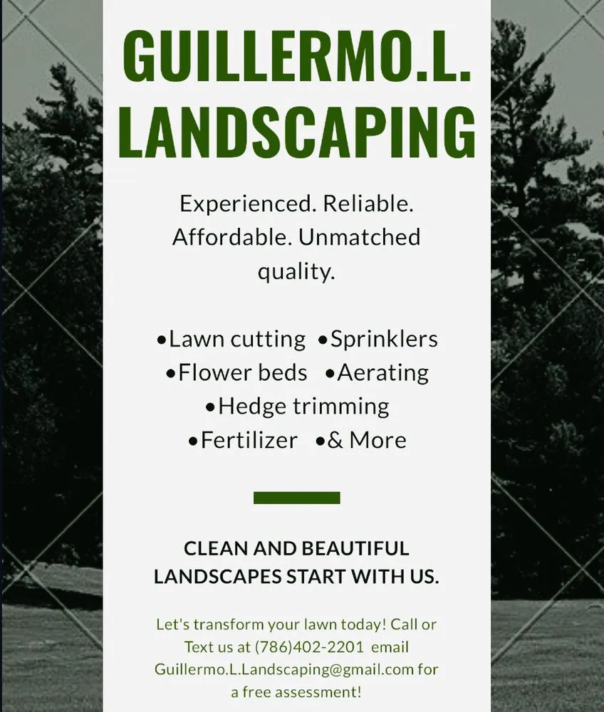 Custom landscape installation with custom design in Miami, FL by Guillermo.l.landscaping