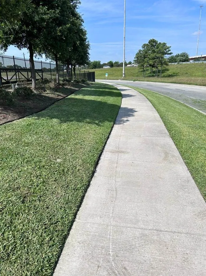 Custom landscape installation in Rosharon, TX by Gulf Coast Commercial Services