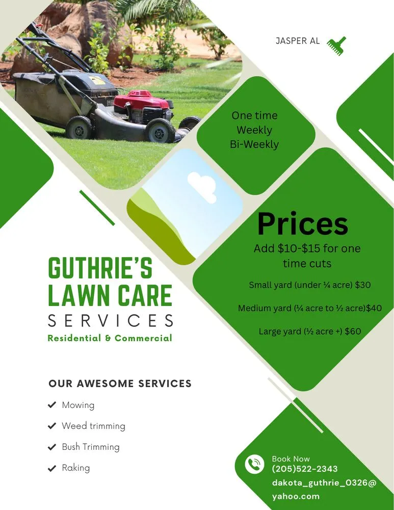 Top-rated lawn care service for homes in Jasper, AL by Guthrie’s Lawn Services