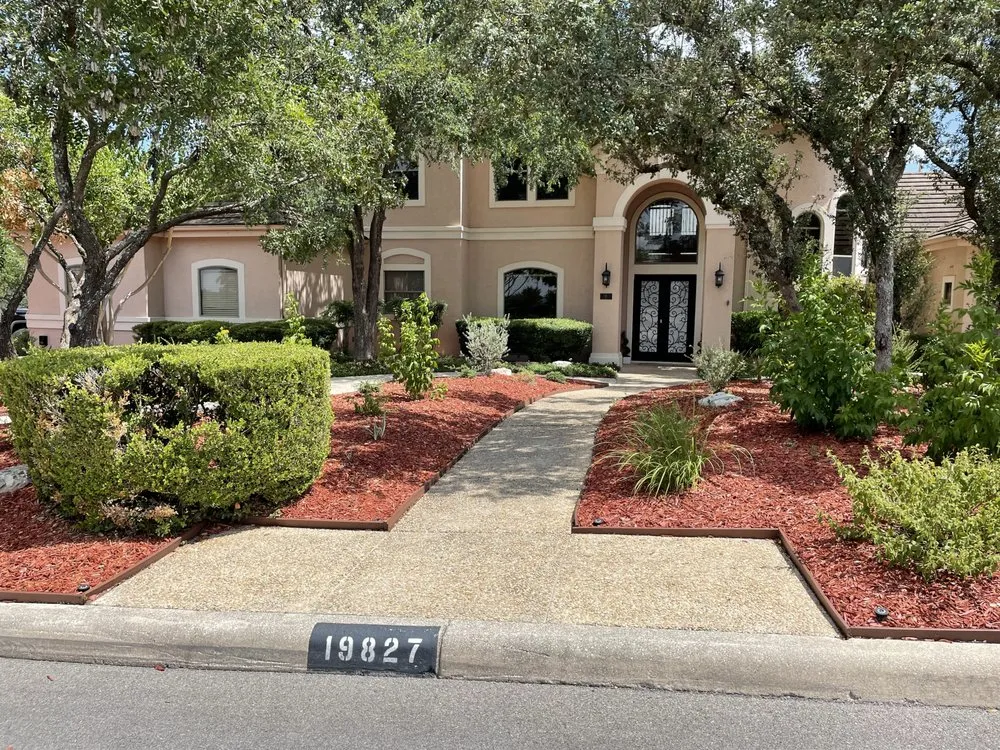 Trusted lawn mowing service with custom design in San Antonio, TX by Gutierrez Landscaping