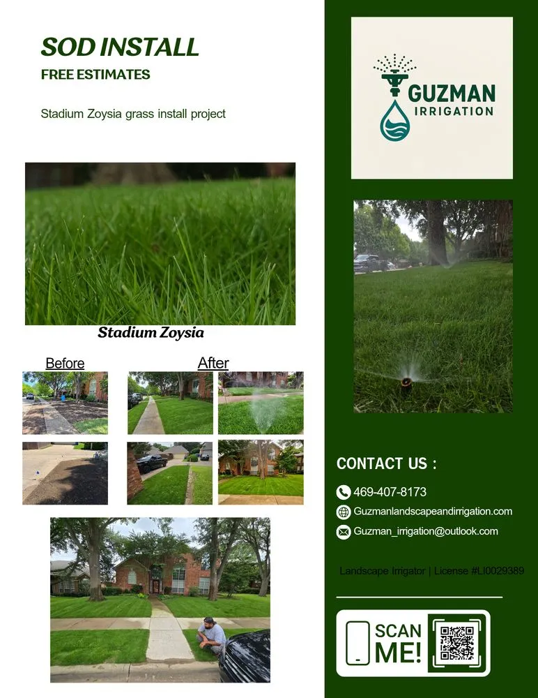 Trusted yard cleanup service for homes in Plano, TX by Guzman Irrigation + Landscape