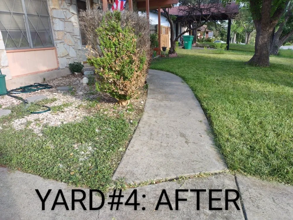 Custom landscape installation in San Antonio, TX by Guzman's Landscaping And Mowing Services